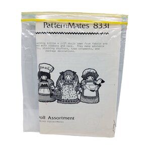 vintage 1983 pattern mates set of 4-4.5" mini dolls #8331 pattern